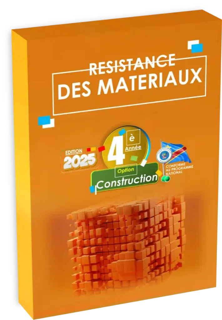 Couverture du manuel de Résistance des Matériaux pour la 4ème année de la section Construction.