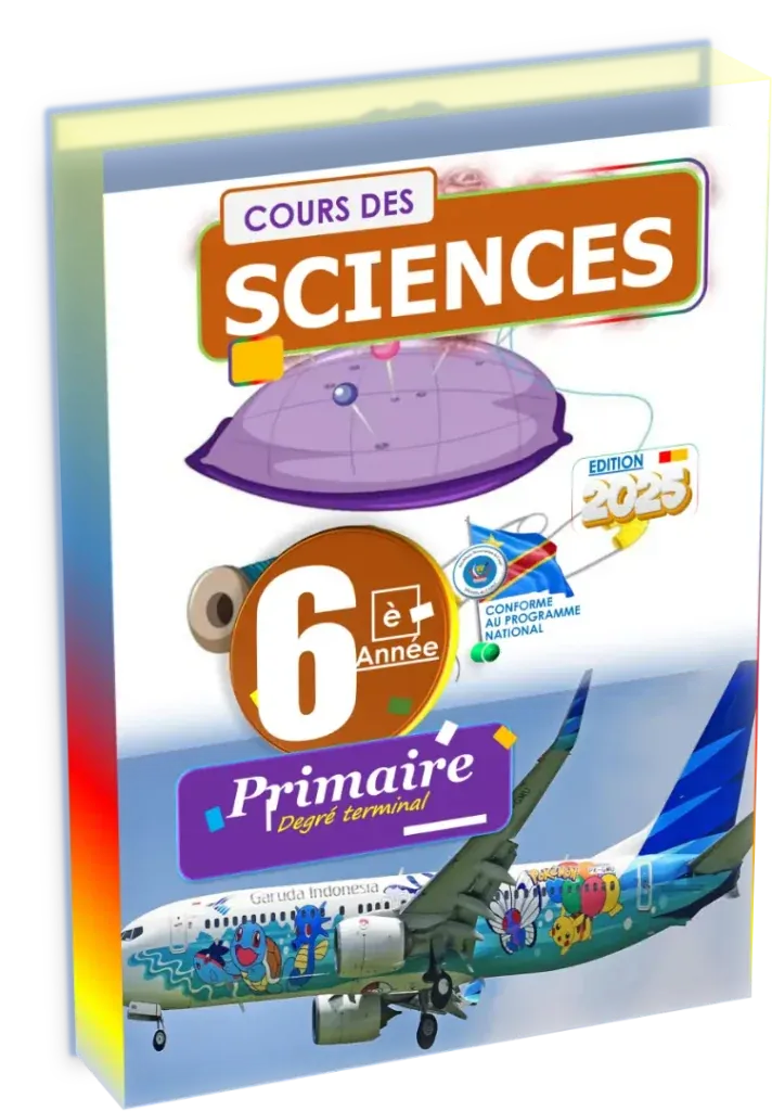 Couverture du manuel de Sciences 6ème année primaire RDC édition 2025