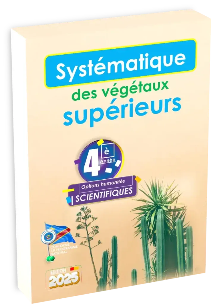 Couverture du manuel de Systématique des Végétaux pour la 4ème année scientifique en RDC.