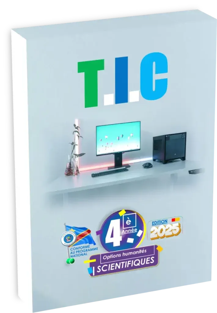Couverture du manuel scolaire de T.I.C pour la 4ème année option scientifique, édition 2025.