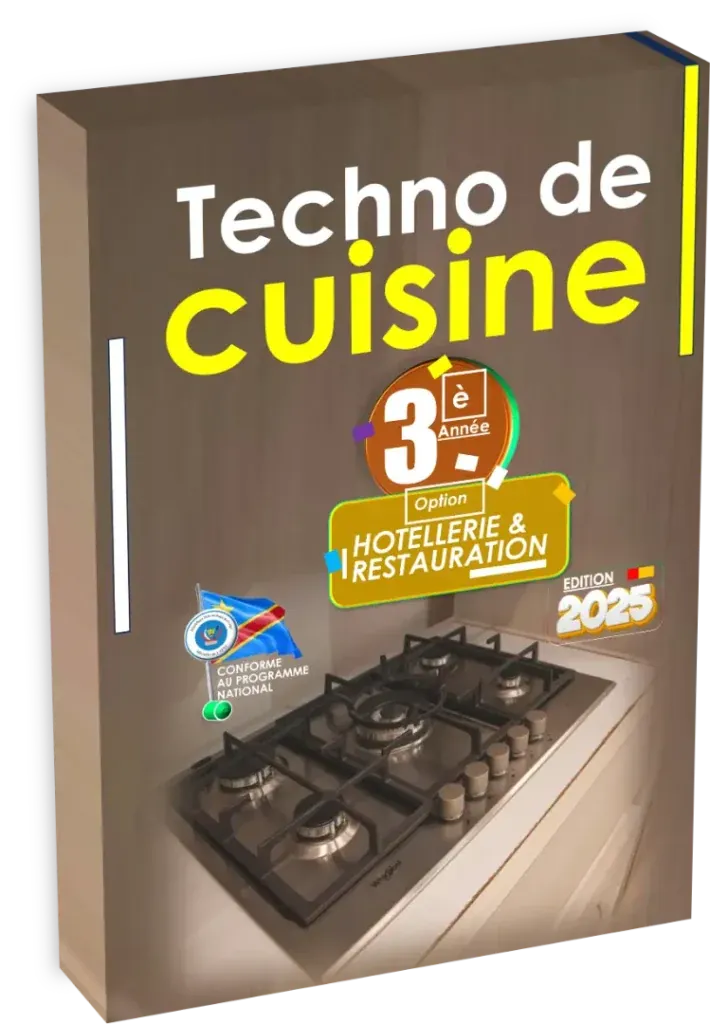 Couverture du manuel de Technologie de Cuisine, 3ème année Hôtellerie et Restauration, édition 2025.
