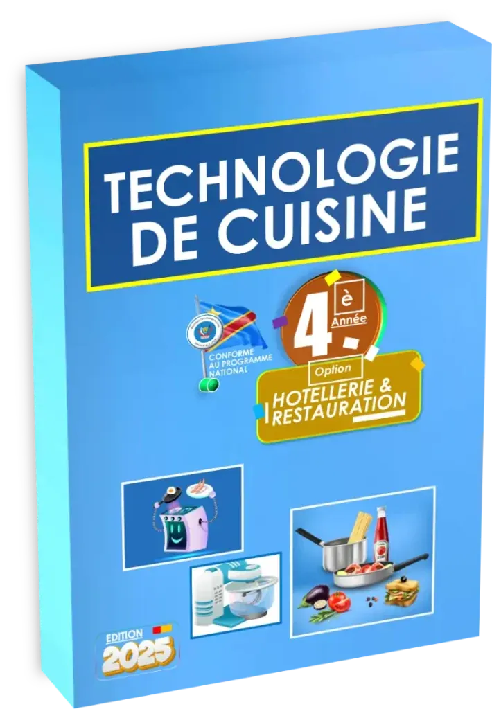 Couverture du manuel de Technologie de Cuisine, 4ème année Hôtellerie et Restauration, édition 2025.