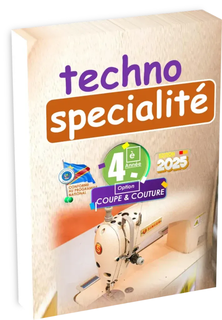 Couverture du manuel de Technologie de la Spécialité, 4ème année Coupe et Couture, édition 2025.