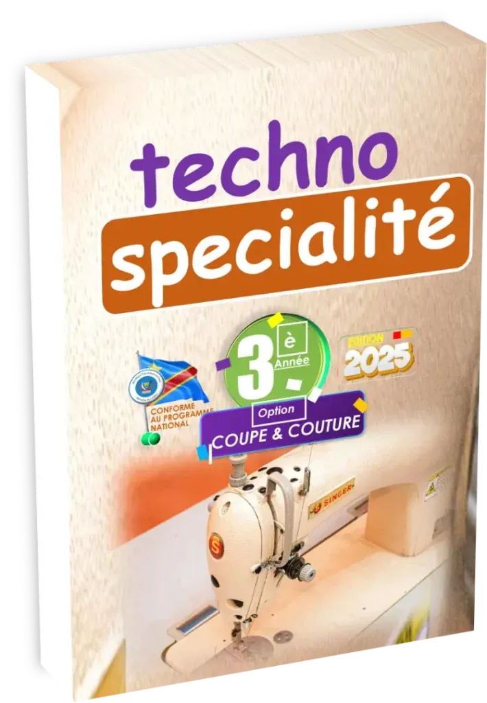 Couverture du manuel de Technologie de Spécialité, 3ème année Coupe et Couture, édition 2025.