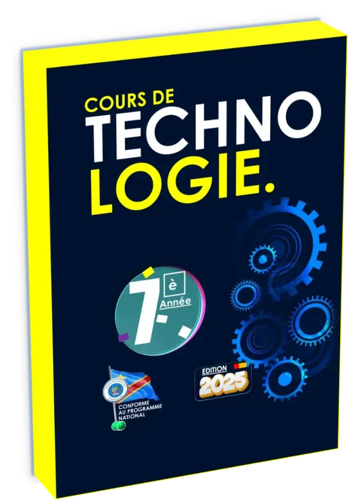 Couverture du manuel scolaire de Technologie pour la 7ème année, programme de la RDC, édition 2025.
