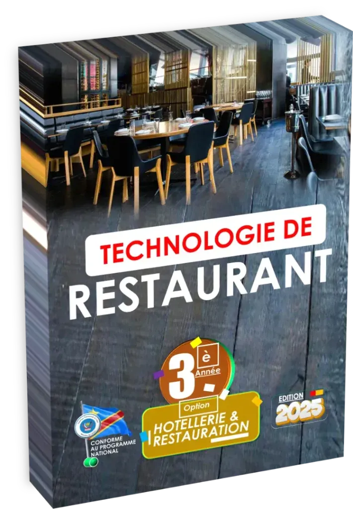 Couverture du manuel scolaire Technologie de Restaurant pour la 3ème année Hôtellerie et Restauration.