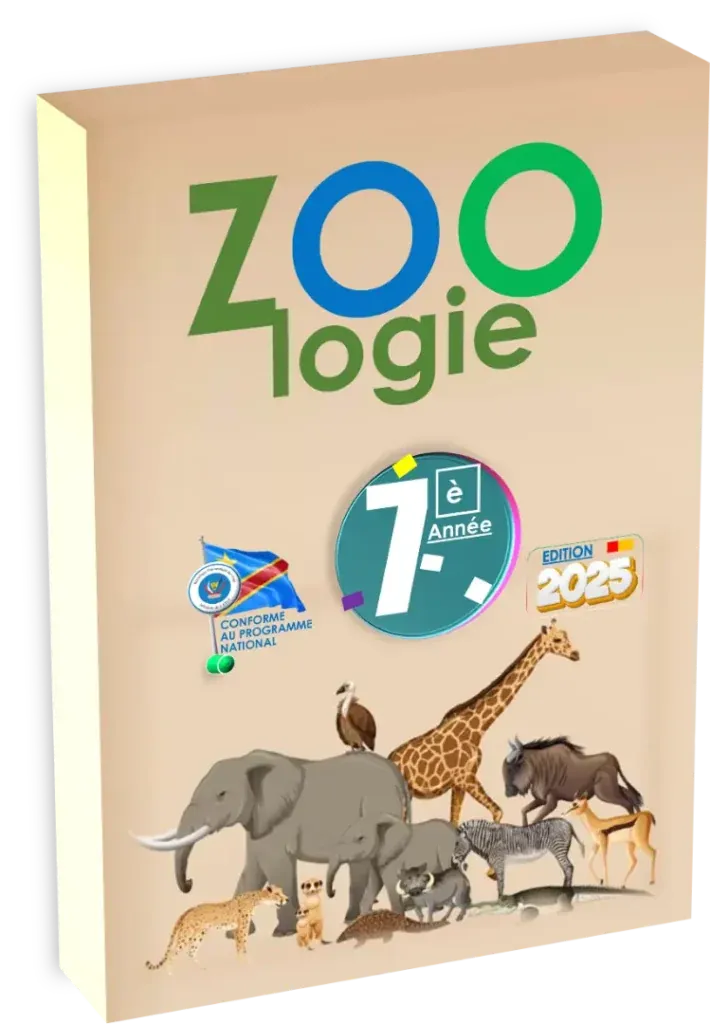 Couverture du manuel scolaire de Zoologie pour la 7ème année, édition 2025.