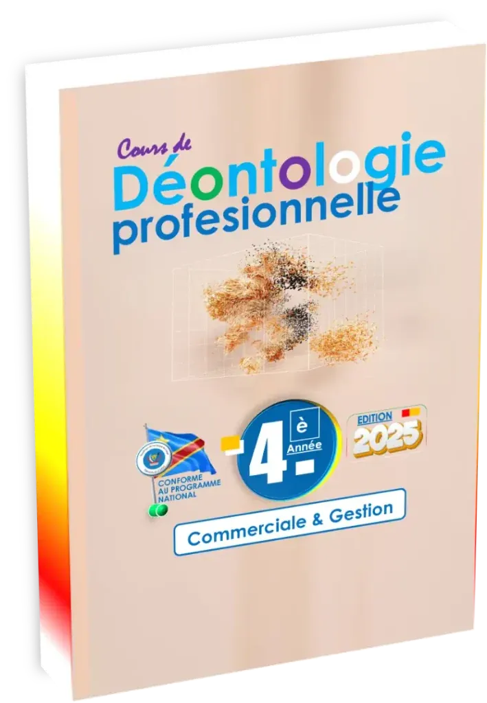 Couverture du manuel de Déontologie Professionnelle pour la 4ème année Commerciale et Gestion.