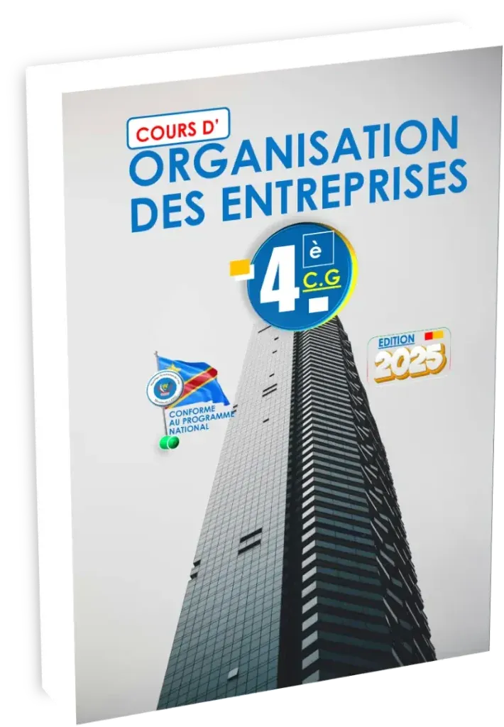 Couverture du manuel scolaire d'Organisation des Entreprises pour la 4ème année Commerciale et Gestion (CG), édition 2025.