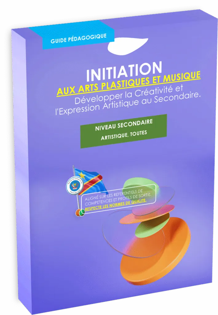Couverture du Guide pédagogique d'Arts plastiques et musique, édition 2025, pour les enseignants de RDC.