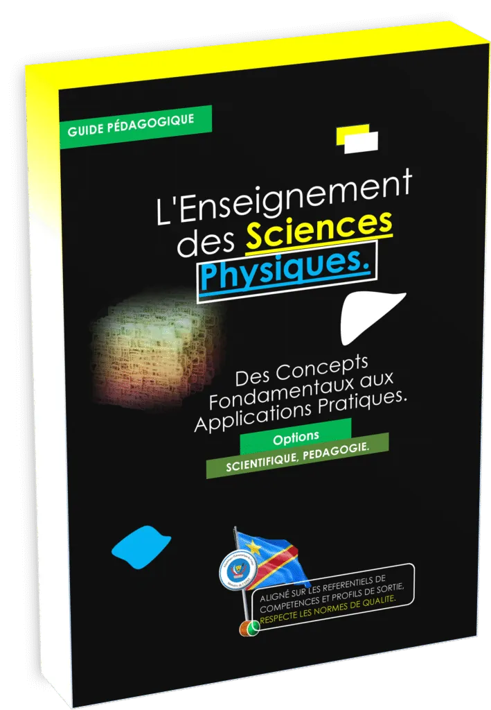 Couverture du Guide Pédagogique de Sciences Physiques pour l'enseignement en RDC, édition 2025.