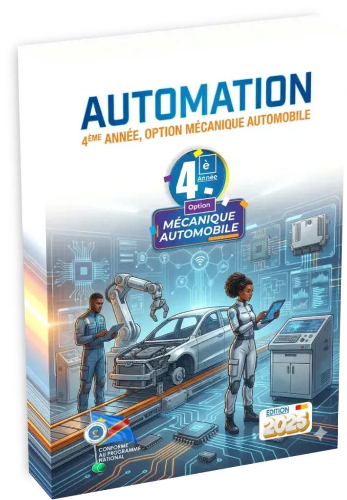 Couverture du manuel scolaire d'Automation pour la 4ème année en mécanique automobile.