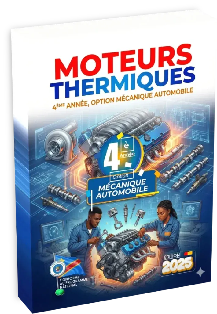 Couverture du manuel scolaire Moteurs Thermiques pour la 4ème année en mécanique automobile
