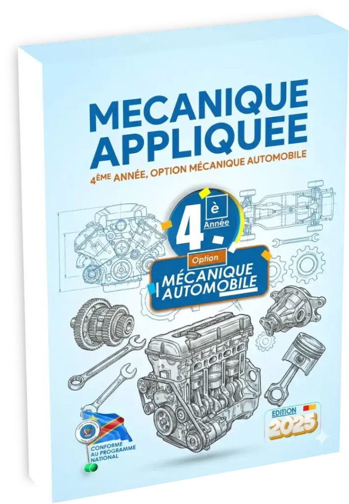 Couverture du manuel de Mécanique Appliquée 4ème année option mécanique automobile