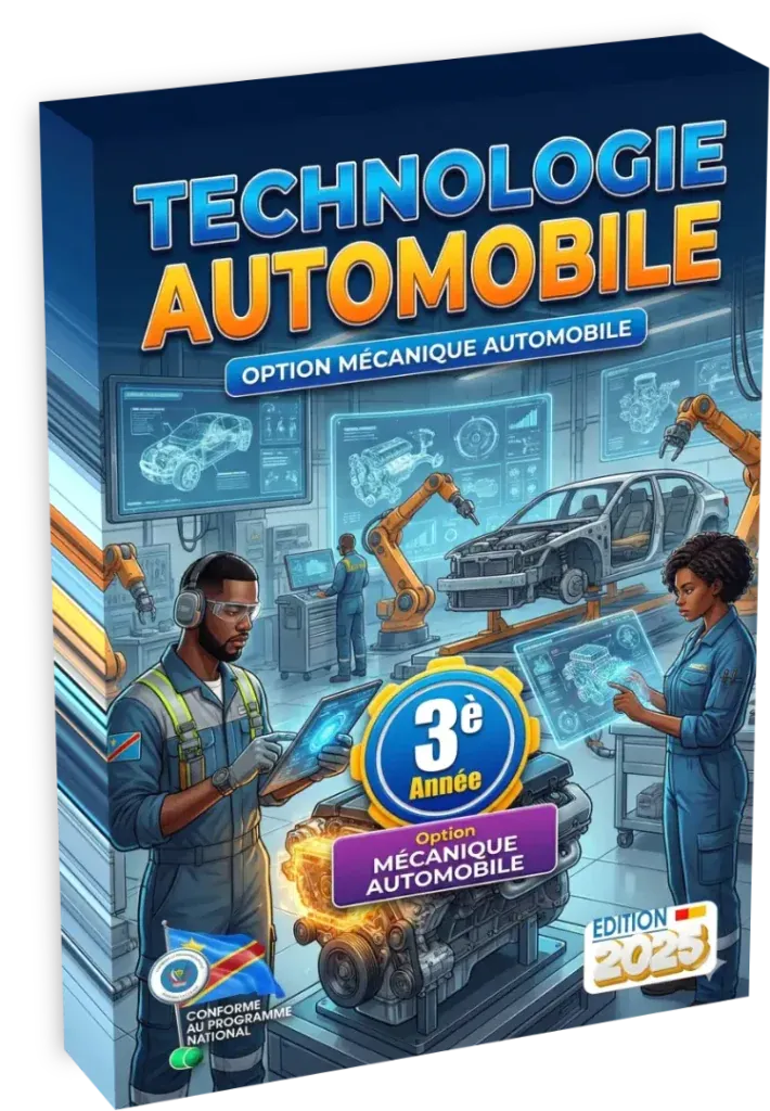Couverture du manuel scolaire de Technologie Automobile 3ème année, option Mécanique Automobile, programme national.