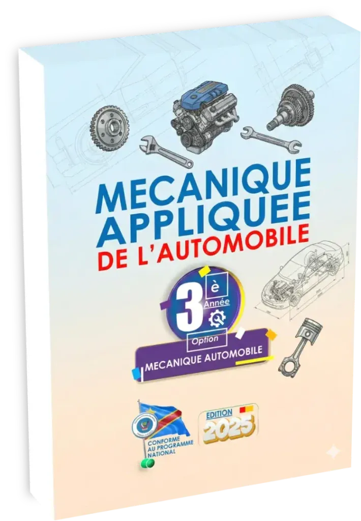 Couverture du manuel de Mécanique Appliquée pour la 3ème année option mécanique automobile.