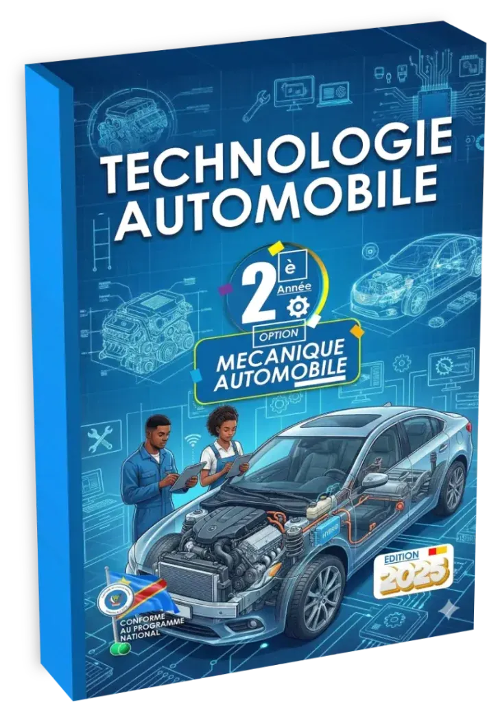 Couverture du manuel scolaire Technologie Automobile, 2ème année, option Mécanique Automobile, édition 2025.