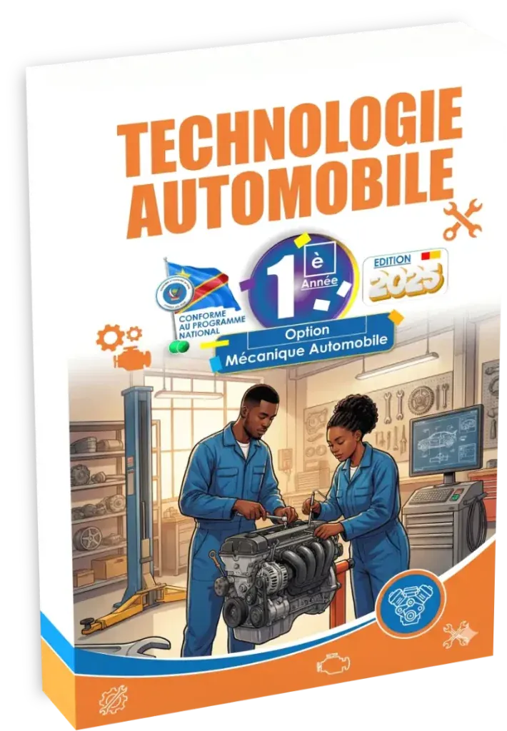 Couverture du manuel scolaire de Technologie Automobile, 1ère année, option mécanique automobile.