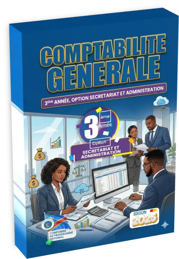 Couverture du manuel de Comptabilité Générale pour la 3ème année, option Secrétariat et Administration.