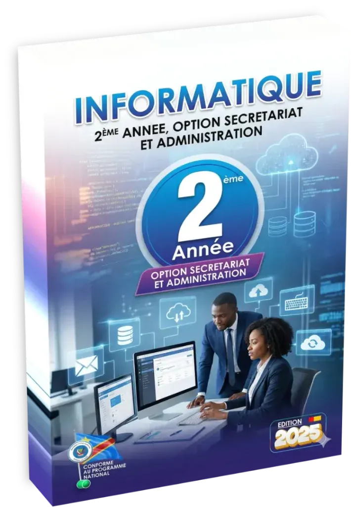 Couverture du manuel d'informatique 2ème année option secrétariat et administration