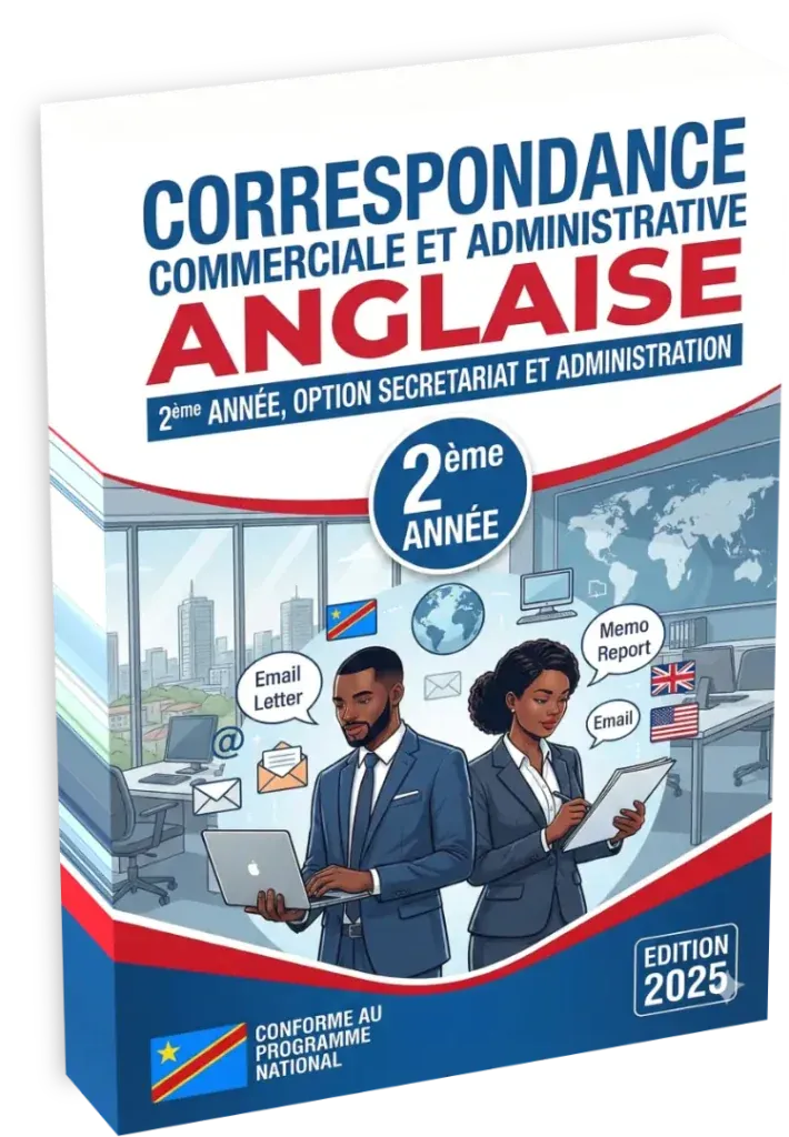 Couverture du manuel de Correspondance Commerciale et Administrative Anglaise, 2ème année, option Secrétariat et Administration.