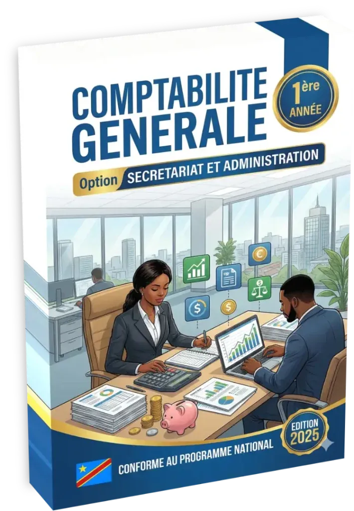 Couverture du manuel de Comptabilité Générale pour la 1ère année, option secrétariat et administration.