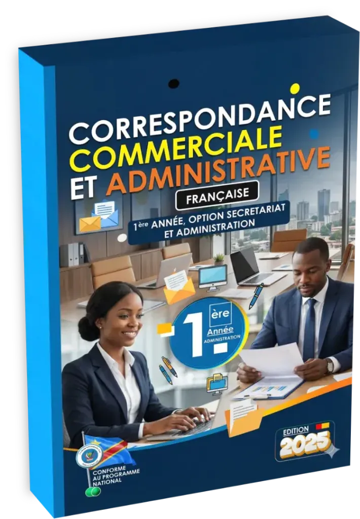 Couverture du manuel de Correspondance Commerciale et Administrative Française pour la 1ère année en secrétariat.