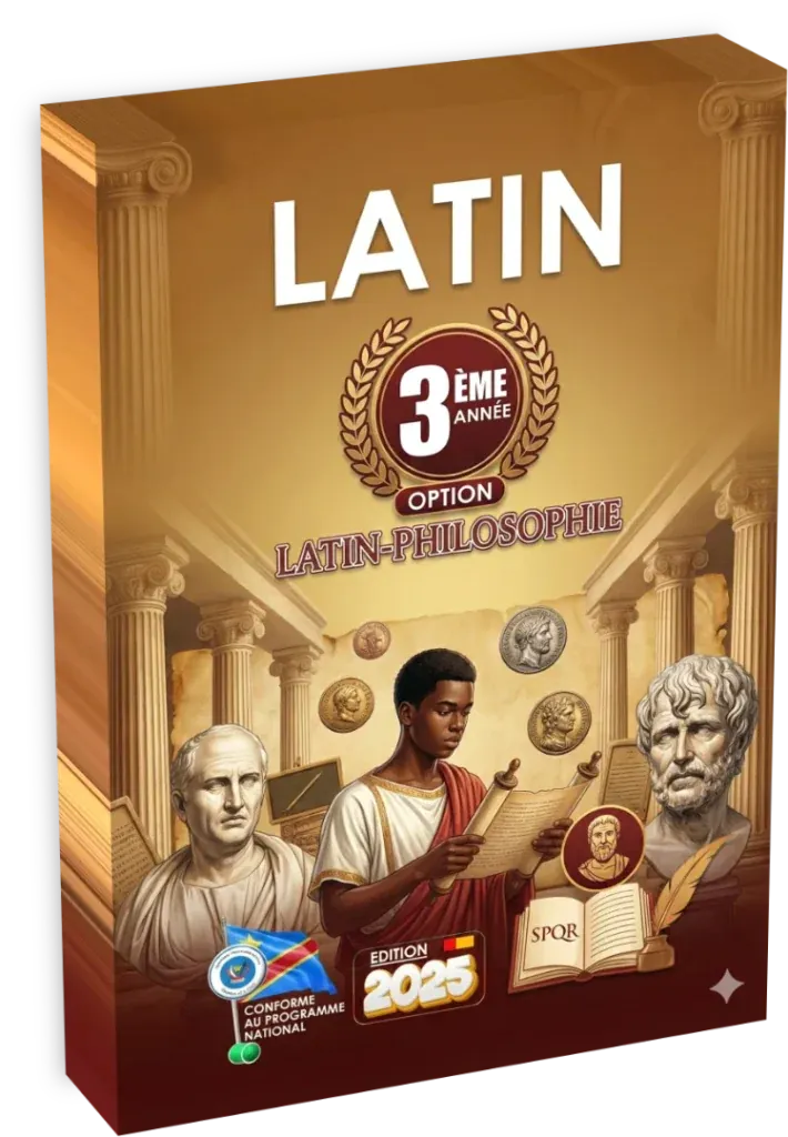 Couverture du manuel scolaire de Latin 3ème année, option Latin-Philosophie pour l'enseignement secondaire en RDC.