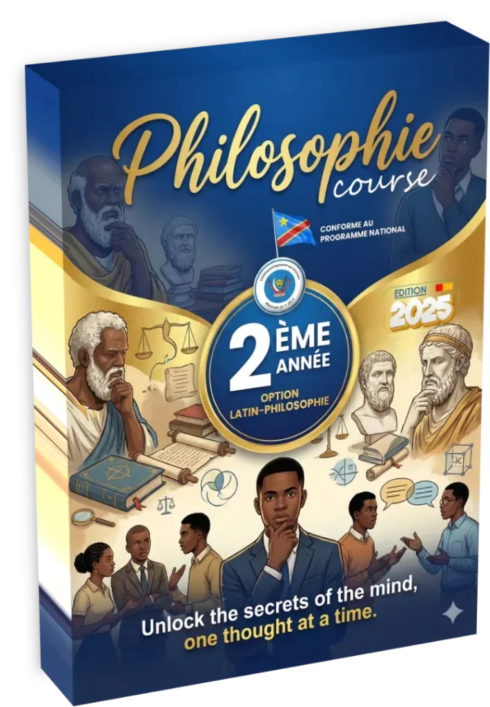 Couverture du manuel scolaire de Philosophie pour la 2ème année de l'option Latin-Philo en RDC.