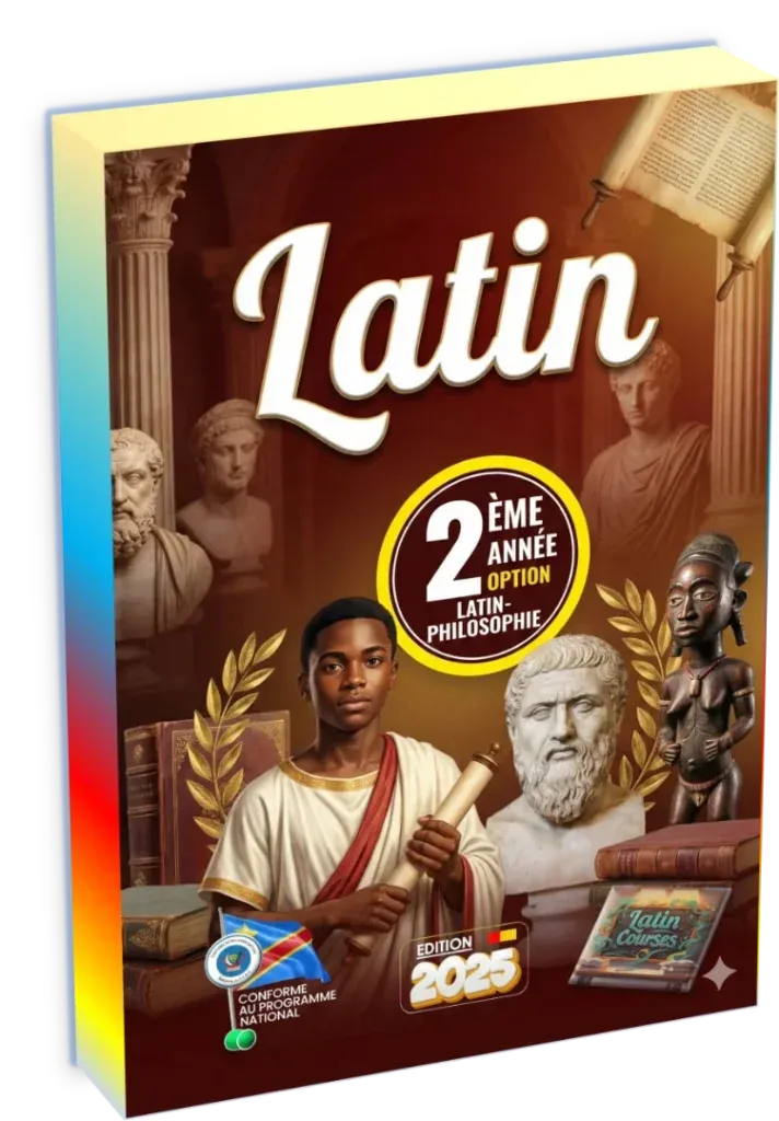 Couverture du manuel scolaire de Latin pour la 2ème année, option Latin-Philosophie, programme de la RDC.